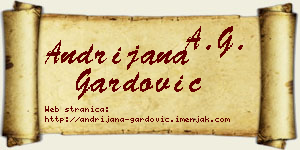 Andrijana Gardović vizit kartica